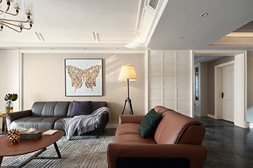 奥北公园180平米二居现代轻奢风格装建实景