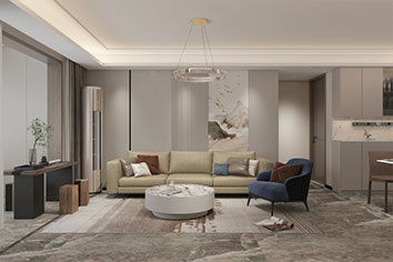 万科翡翠书院140平米现代风格装建软装成效图
