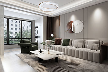 中冶德贤华府156平米现代轻奢风格装建软装效...