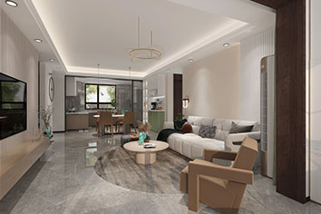 万科翡翠书院140平米现代风格装建软装成效图
