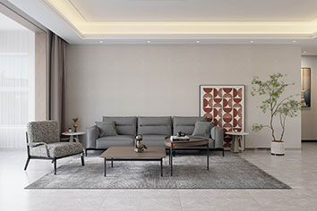 万科翡翠公园147平米现代简约风格装建软装成效图