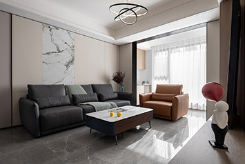 中海云锦117平米现代风格装建软装实景图