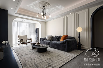 中海云锦131㎡法度复古风格装建软装实景图